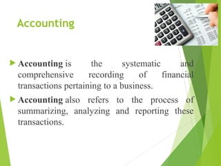 Basic Introduction to Book Keeping & Accounting | PPT