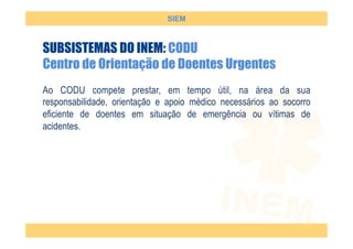 1. TAT- TAS SIEM Apresentação INEM 1 Completa | PDF