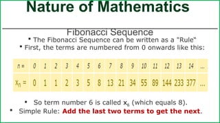 Exploring the Nature of Mathematics: Patterns, Fibonacci Sequence, and ...