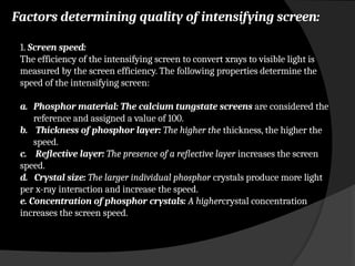 Screen Speed Radiography Comprehensive Overview of X-Ray Films, Intensifying Screens, and ...