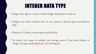 Integer Space 1. Basics of C progrqamming Language.pptx