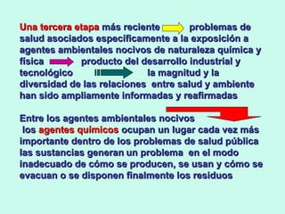 Efectos sobre la salud causados por Agentes Químicos Sustancias Nocivas ...