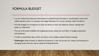 Budgeting in Libraries: Techniques, Strategies, and Practical ...