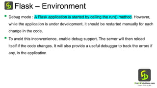 Comprehensive Guide to Flask Web Framework in Python | PPTX