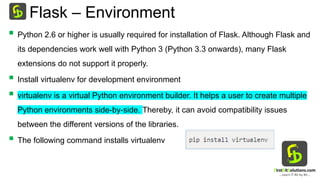 Comprehensive Guide to Flask Web Framework in Python | PPTX