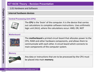 Components of hardware and software notes | PDF
