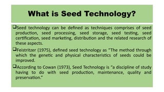 Comprehensive Introduction to Seed Technology and Its Role in ...