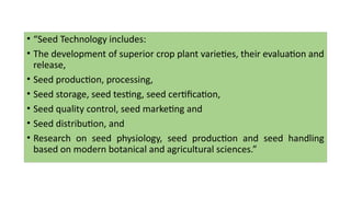 Comprehensive Introduction to Seed Technology and Its Role in ...