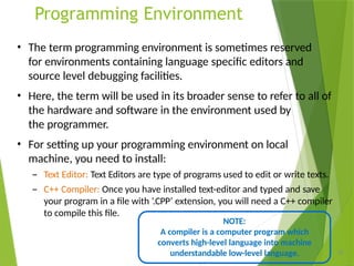 Comprehensive Overview of Programming Languages and Environments for IT ...