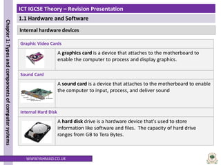 Comprehensive ICT IGCSE Revision on Hardware and Software Components | PDF
