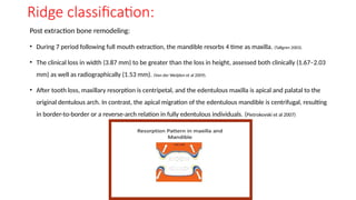 Ridge Classification and Neutral Zone Technique in Prosthodontics | PPTX