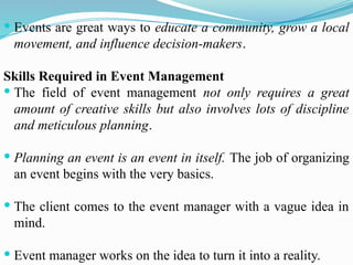 Events Manager Competencies Examples Comprehensive Guide to Event Management: Concepts, Skills, and ...