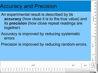 Errors can be of two general types: Random – these are unpredictable errors brought about by things usually out of your control e.g. electrical noise affecting an ammeter reading. 