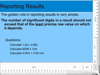 Accuracy and Precision An experimental result is described by its  accuracy  (how close it is to the true value) and its  precision  (how close repeat readings are together) 