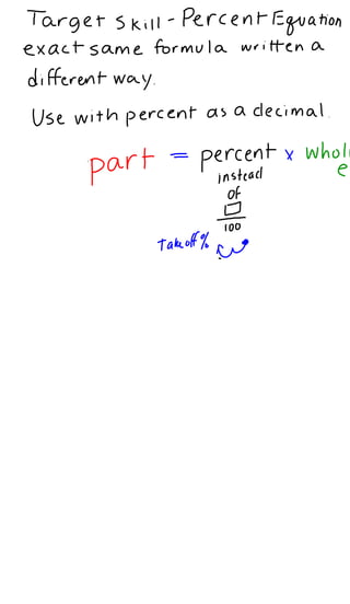 1 2 c algebra percent proportion and equation