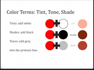 Tint Color Principles 1-1 Elements of Design lecture | PPTX