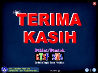 DIKLAT/BIMTEK KTSP 2009
DEPDIKNAS – DIT. PEMBINAAN SMA   HALAMAN   52
 