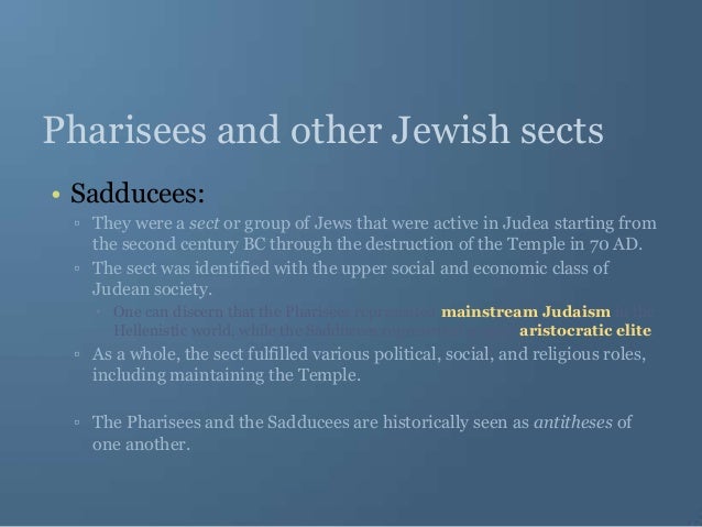 Sadducees Vs Pharisees Chart