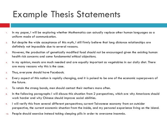 1 2 planning and thesis statements