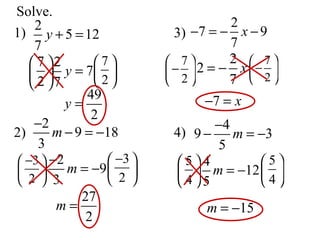 1.3 Solving Linear Equations | PPT