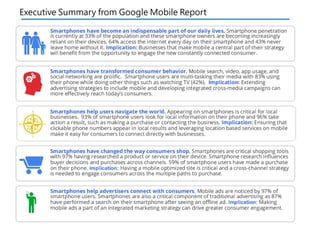 Executive Summary from Google Mobile Report
 