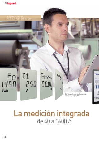 21
100A
0A
215
215
2
100A
DPX³ 160
Montaje en
riel o pletina
DPX³ 250
Montaje en
riel o pletina
DPX³ 630
Montaje en pletina
DPX³ 1600
Montaje en pletina
Fácil identificación
de la potencia de corte
por pastilla de color:
16 kA 25 kA 36 kA
50 kA 70 kA 100 kA
16 25 40 63 80 100 125 160 200 250 630
320 800
400 500 1000 1250 1600
In
DPX³ 160
DPX³ 160
DPX³ 160
DPX³ 160
DPX³ 250
DPX³ 250
DPX³ 250
DPX³ 250
DPX³ 630
DPX³ 630
DPX³ 630
DPX³ 630
DPX³ 1600
DPX³ 1600
DPX³ 1600
DPX³ 1600
70 kA
100 kA
16 kA
25 kA
36 kA
50 kA
La gama DPX³ propone 4 tamaños de interruptores de cajas
moldeadas con una potencia de corte de 16 a 100 kA.
 