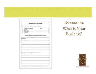 Discussion.
What is Your
 Business?
 