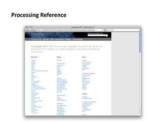 Processing	
  Reference	
  
 