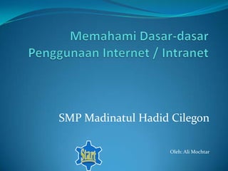 SMP Madinatul Hadid Cilegon

                   Oleh: Ali Mochtar
 