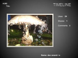 #:282
    Title:




                             Likes: 24

                             Shares: 1

                             Comments: 3




             Name: dev anand r s
 