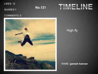 LIKES: 12
              No.121
SHARES:1

COMMENTS: 0




                          High fly




                       NAME: ganesh kannan
 