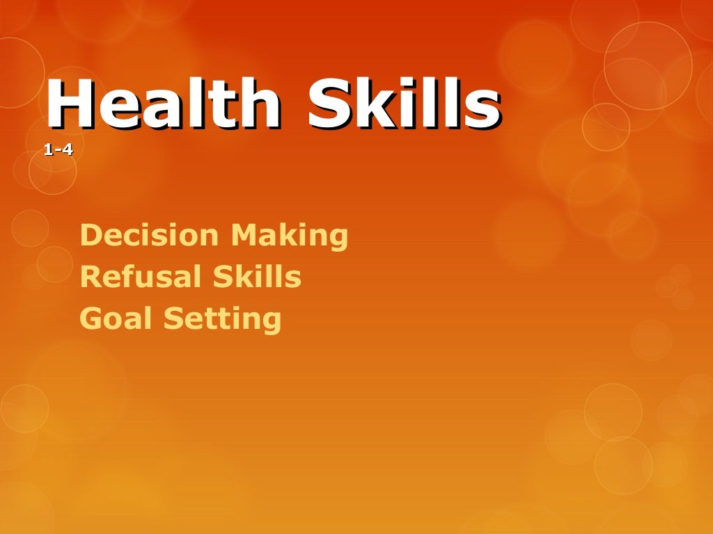 1 3 Health Skills