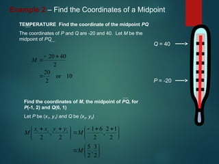 1-3 Midpoint Formula lesson in math 10ppt | PPT