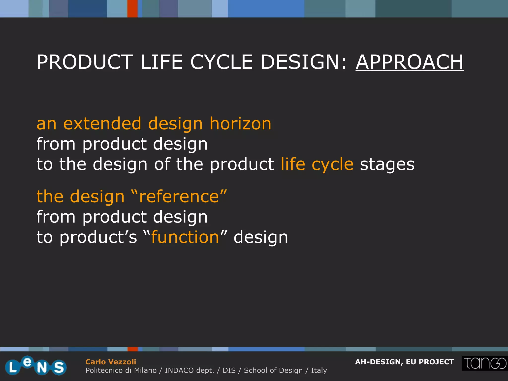 1.3 product life cycle design vezzoli 11-12 (41) | PPT