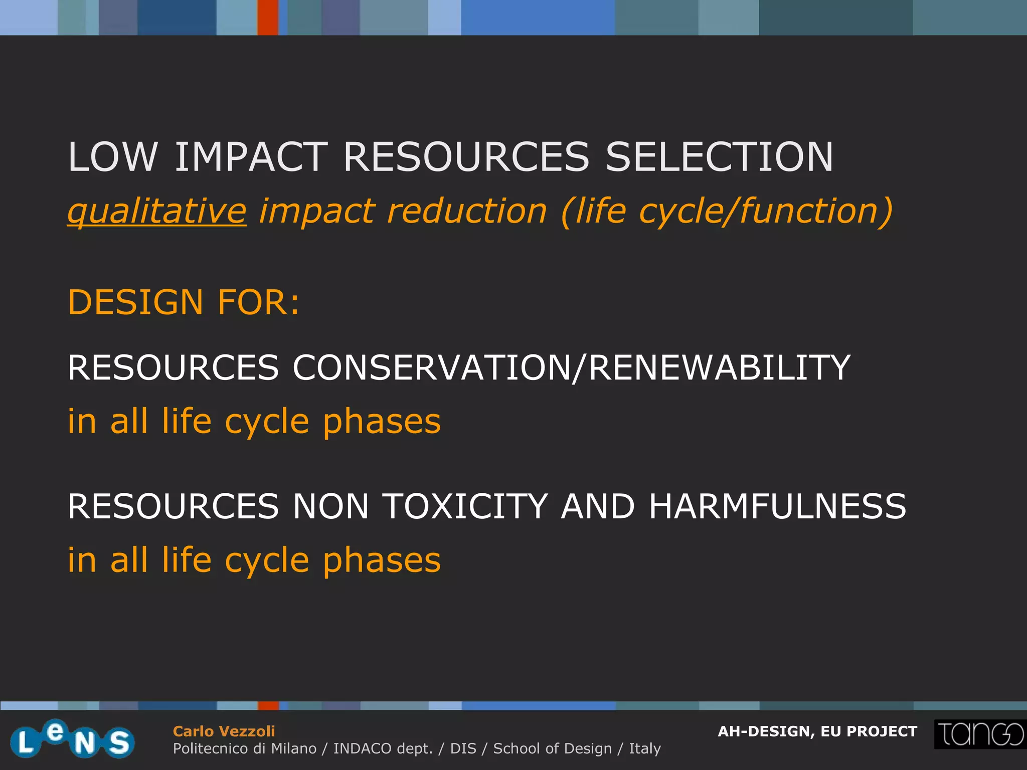 1.3 product life cycle design vezzoli 11-12 (41) | PPT