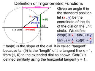 Trigonometric Position 1.3 review on trig functions | PPTX