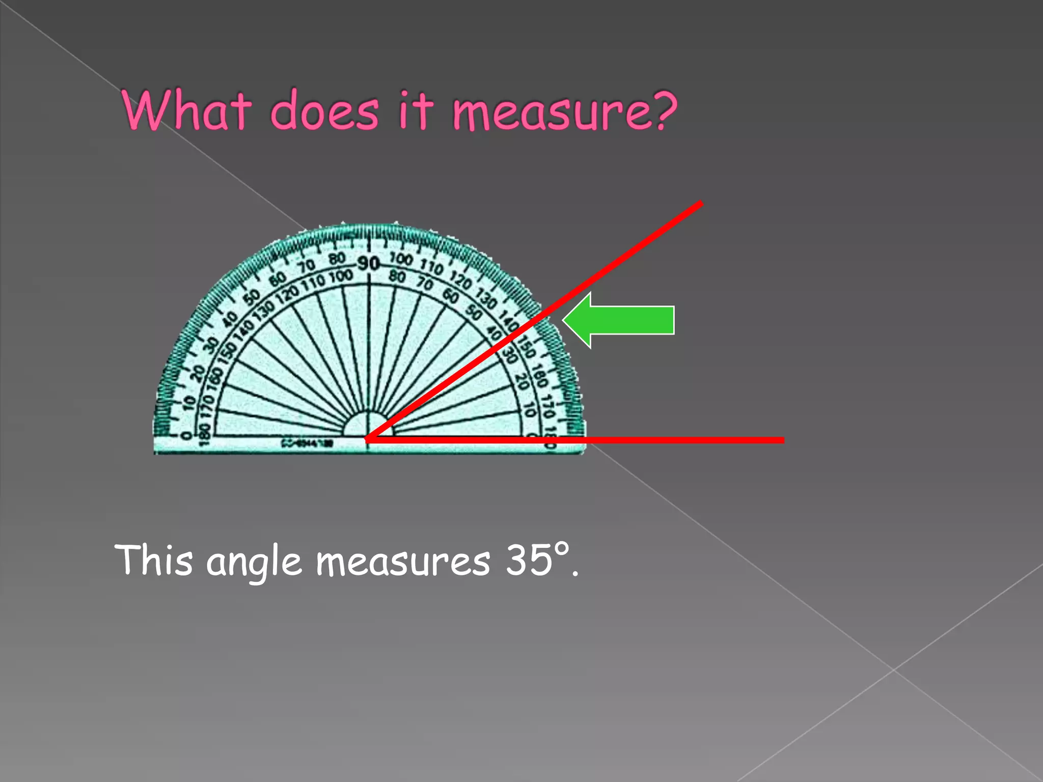 This angle measures 35°.
 
