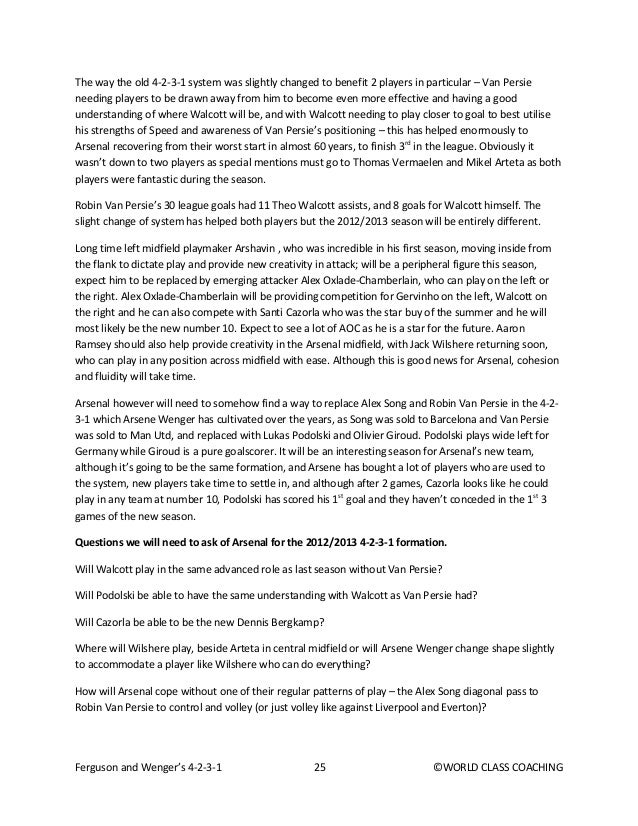 1 4 2 3 1 Ferguson Wenger 1