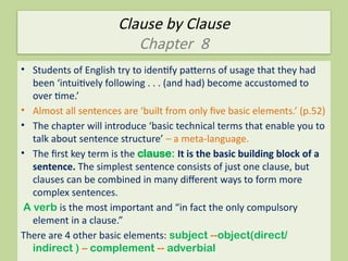 Linguistics What is grammar? Clause by clause | PPTX