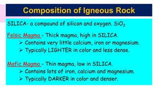 Silica Color In Rocks Classifying Rocks | PPTX