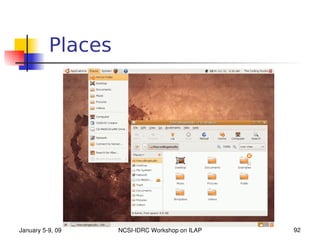 Places




January 5­9, 09    NCSI­IDRC Workshop on ILAP   92
 