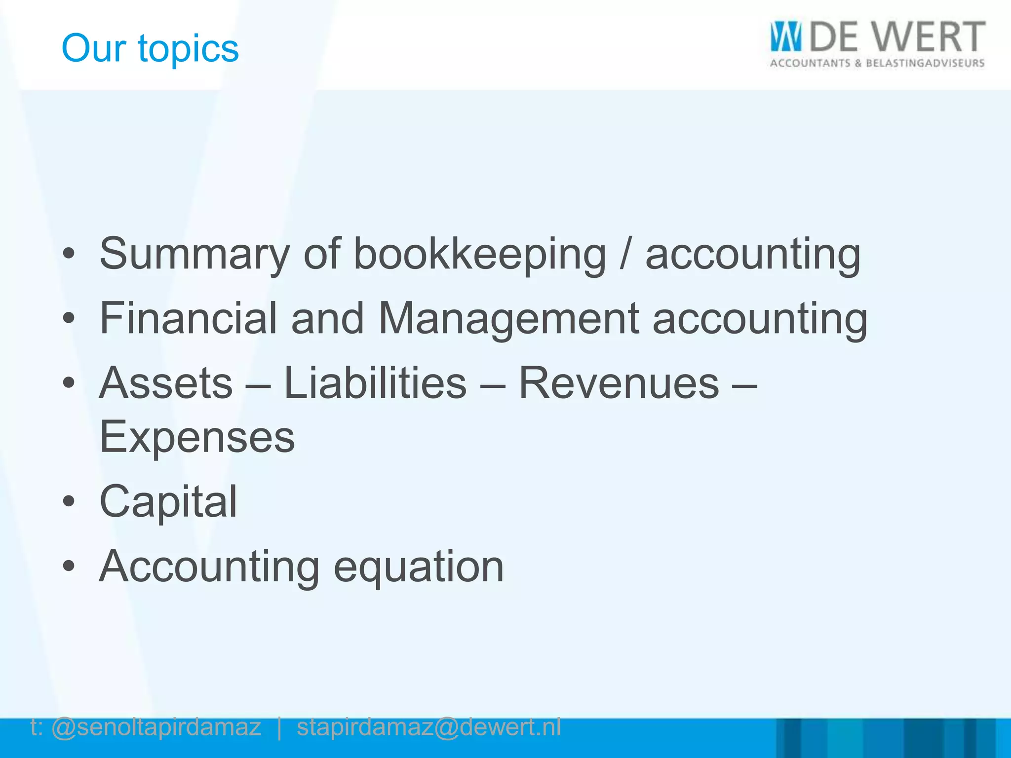 Introduction to bookkeeping and accounting | PPT