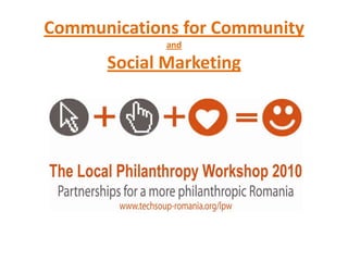 Communications for CommunityandSocial Marketing 
