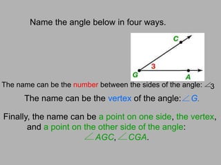 Formed by two rays with the same endpoint. 
