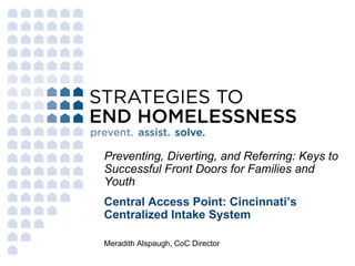 1.4 Preventing, Diverting, and Referring: Keys to Successful Front Doors for Families and Youth