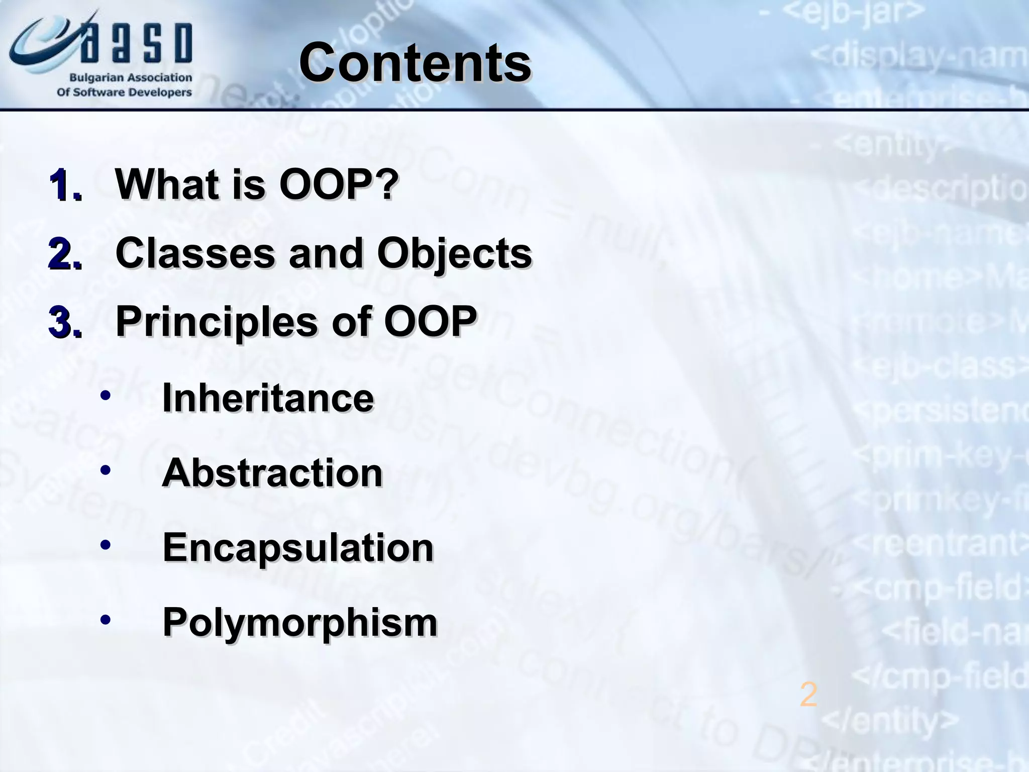 Object-oriented concepts | PPT