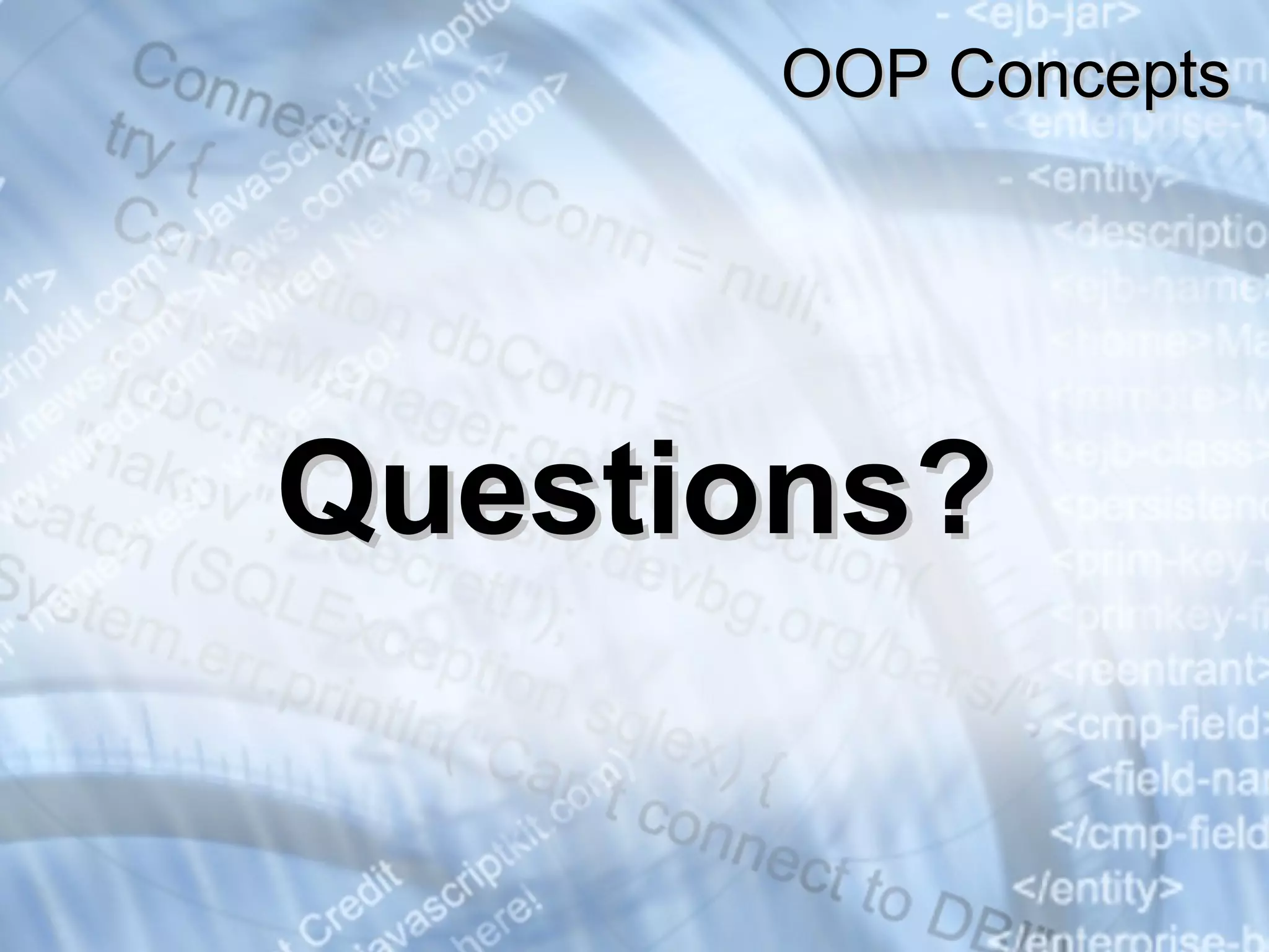 Object-oriented concepts | PPT