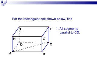 1 4 segments, rays, parallel lines and planes | PPT