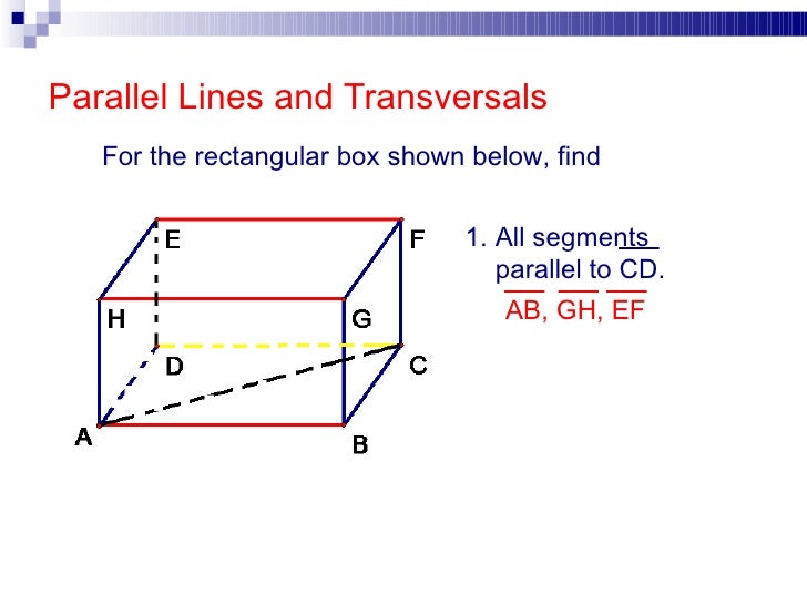 1 4 segments, rays, parallel lines and planes