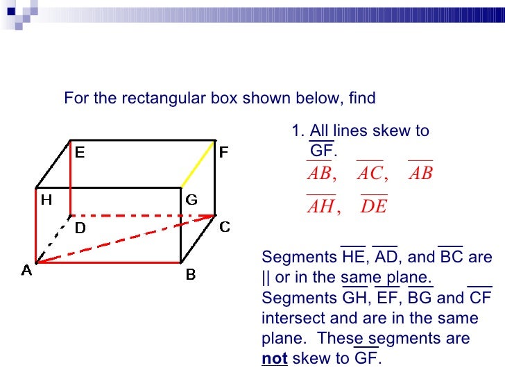 1 4 segments, rays, parallel lines and planes